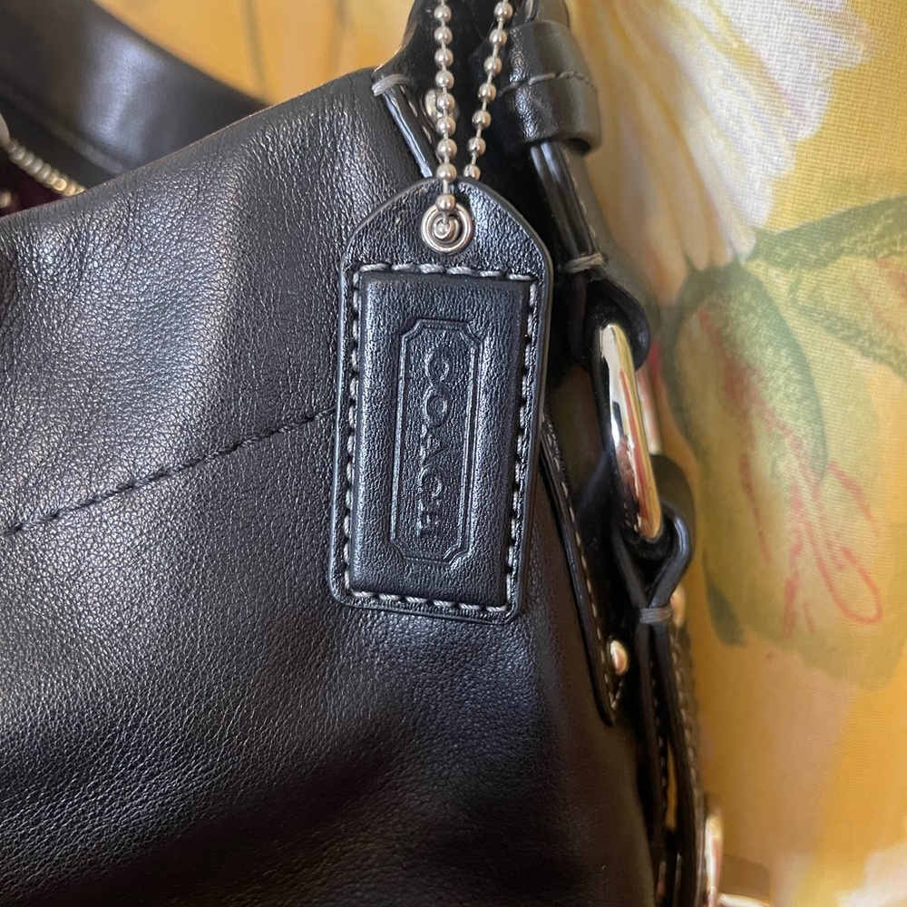 Coach Black Leather Women's Carly Bag - Picture 5 of 12